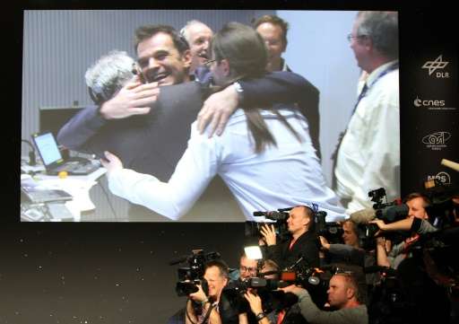 Scientists celebrate in 2014 after Philae becomes the first ever probe to land on a comet