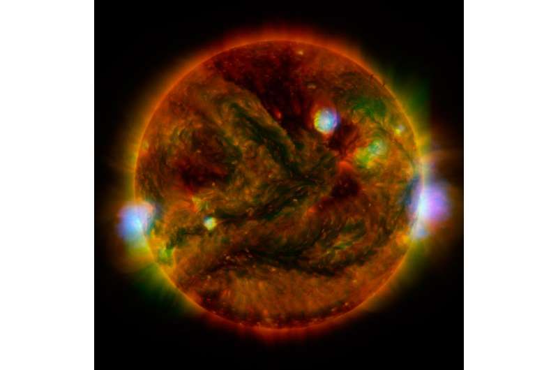 Searing sun seen in X-rays