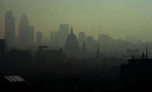 St. Paul's Cathedral in London seen through smog during an earlier wave of pollution on April 22, 2011