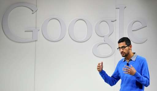 Sundar Pichai, pictured on July 24, 2013, was named chief executive officer as Google unveiled a new corporate structure creatin