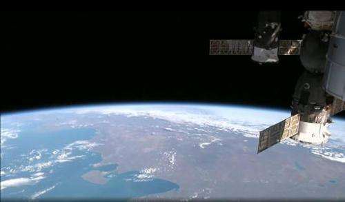 This August 12, 2014 NASA image from video taken by High Definition Earth Viewing experiment aboard the ISS, mounted on the Exte