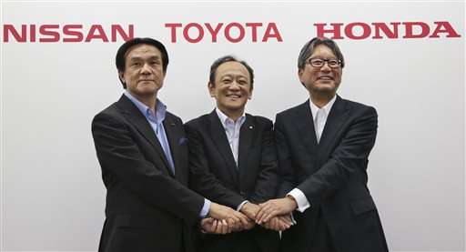 Toyota, Nissan, Honda back hydrogen stations for fuel cells