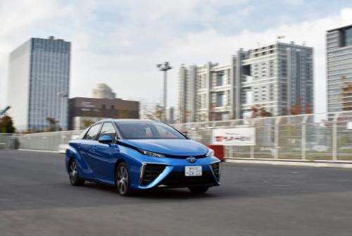 Toyota plans to produce 700 units of the four-door Mirai sedan—powered by hydrogen and emitting nothing but water vapour from it