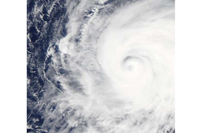 Typhoon Kilo's eye gets a NASA style close-up