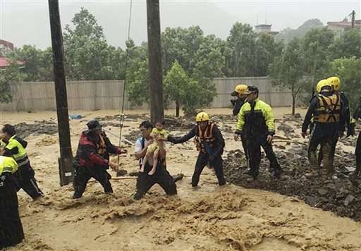 Typhoon weakens over China after leaving 22 dead, missing