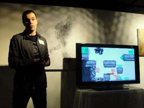 Ubisoft senior producer Mathieu Ferland shows off a &quot;Dig Rush&quot; video game seeking approval from US regulators to be us
