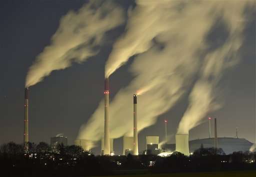 UN agency: Carbon dioxide levels hit record high in 2014