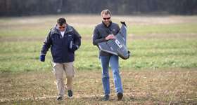 Uneventful test flight in exciting field