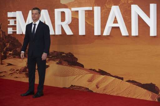 US actor Matt Damon arrives for the European premiere of &quot;The Martian&quot; in London's Leicester square on September 24, 2