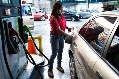 Venezuela, estimated to have the biggest oil reserves on Earth, where drivers can fill their gas tanks for about $1