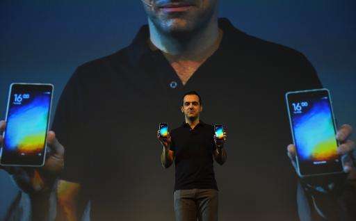Vice President of Xiaomi Global, Hugo Barra gestures during the launch of Xiaomi's Mi4i smart phone in New Delhi on April 23, 20