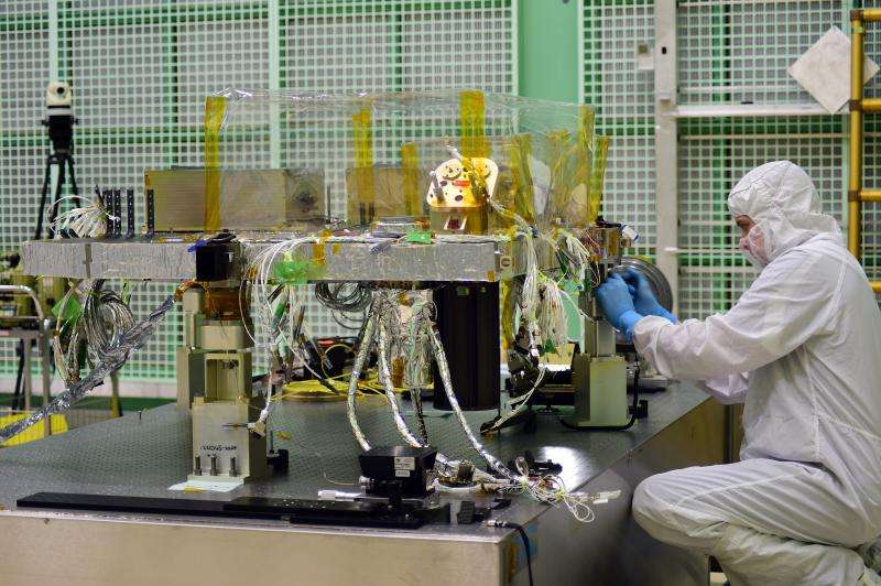A laser beam's path through NASA's ICESat-2
