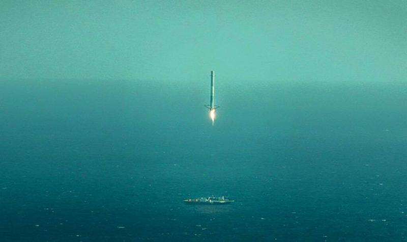 Video reveals dramatic Spacex falcon rocket barge landing and launch