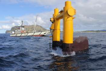 Wave energy device is watched for clean power in Hawaii