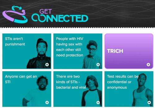 Web app prompts important sexual health testing