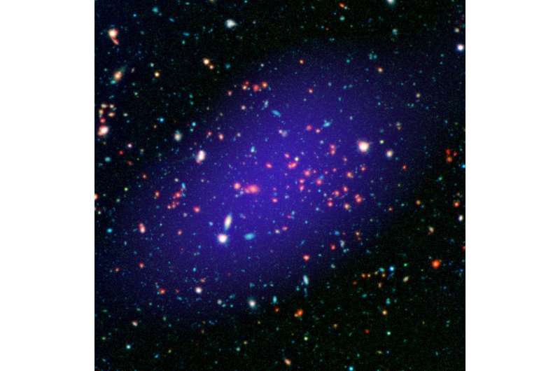 Whopping galaxy cluster spotted with help of NASA telescopes