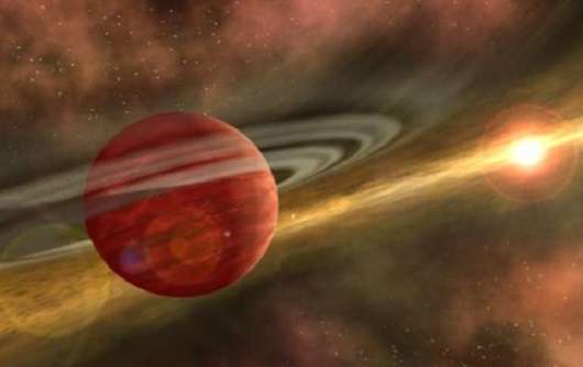 Young gas giants fly close to their suns