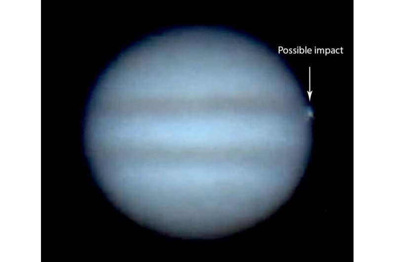 Amateur astronomer spots large impact on Jupiter