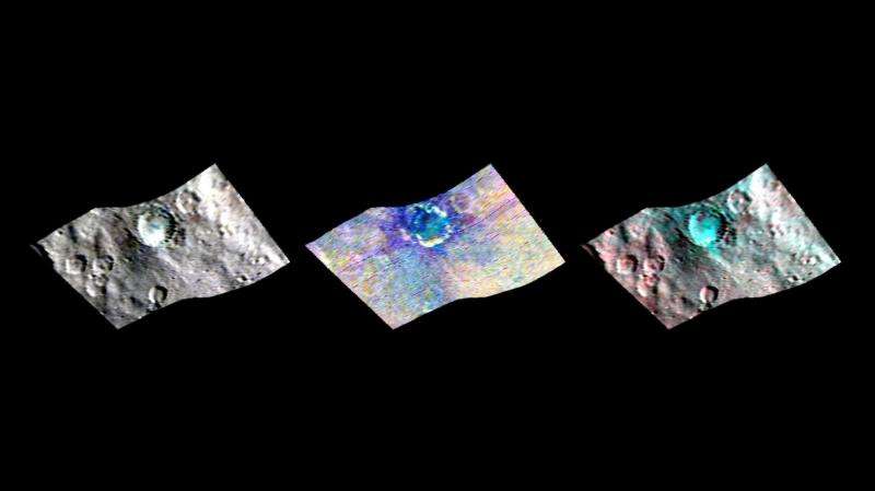Bright spots and color differences revealed on Ceres