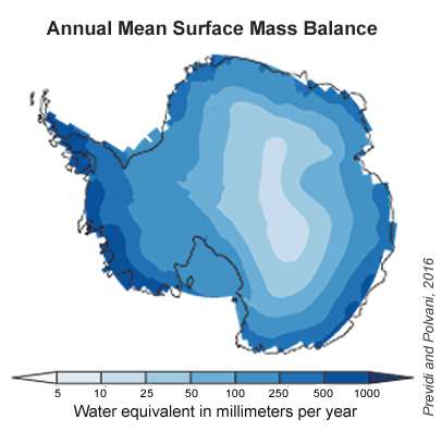By mid-century, more Antarctic snowfall may help offset sea-level rise