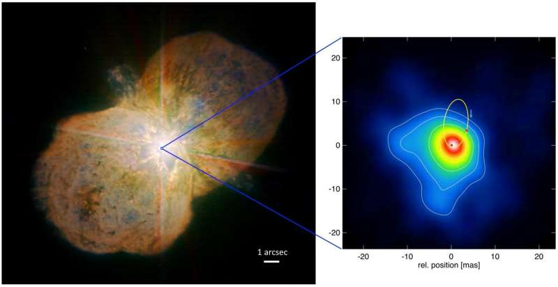 Deep-space images show violent wind collision in one of the heaviest stars in our galaxy