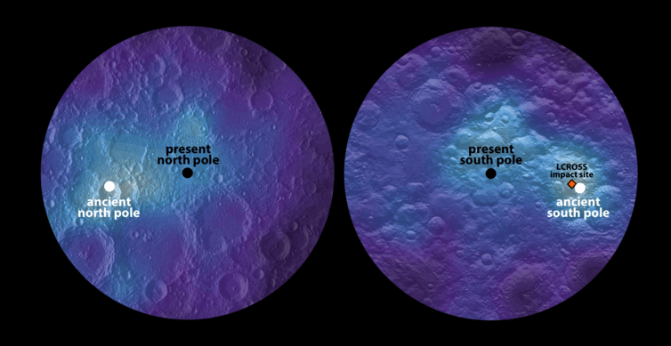 Dramatic change in the moon's tilt may help us trace the origin of water on Earth