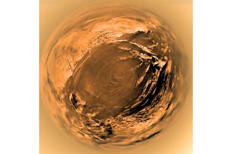 Image: Fish-eye view of Saturn’s moon Titan