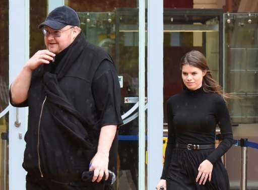 Internet mogul Kim Dotcom, seen with his girlfriend Elizabeth Donelly on August 29, 2016, says he has won his battle for his cas