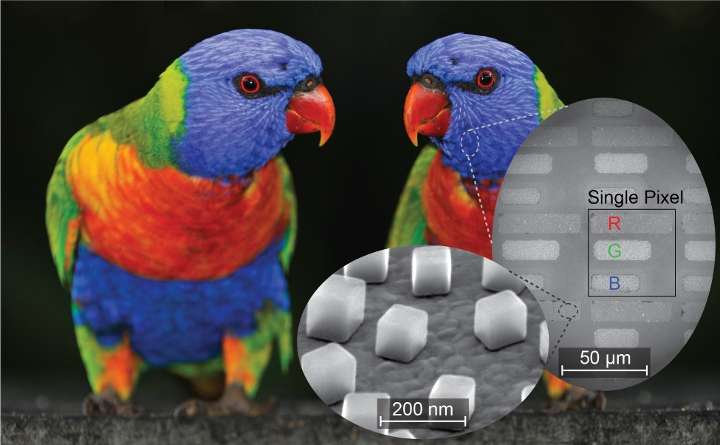Nanocubes simplify printing and imaging in color and infrared