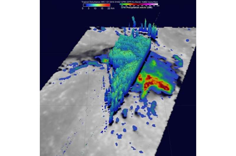 NASA measures rainfall in newborn Tropical Cyclone Corentin