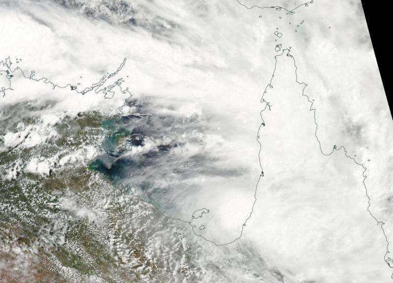 NASA's Aqua Satellite sees Tropical Cyclone 16P form in Gulf of Carpentaria