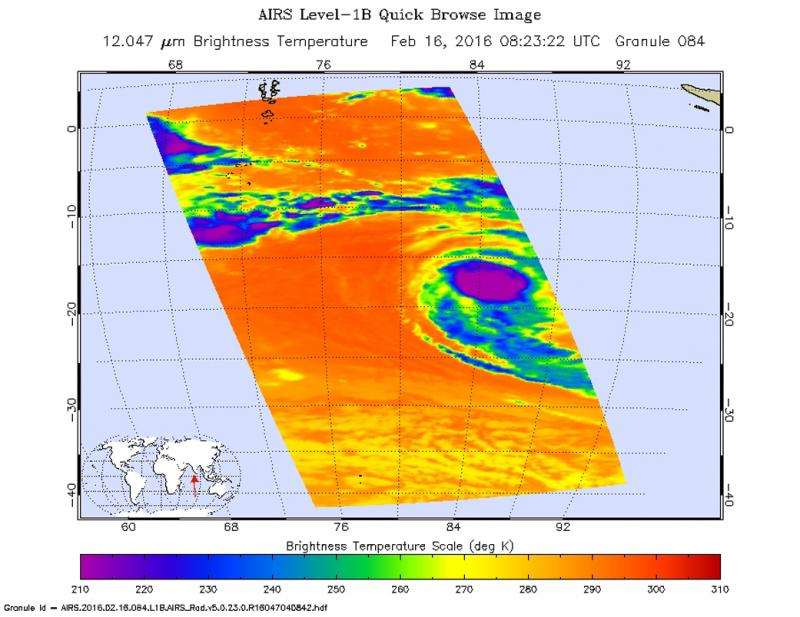 NASA sees a stronger Tropical Cyclone Uriah
