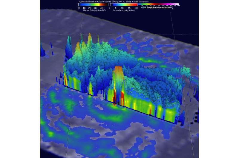 NASA sees Super Typhoon Meranti's extreme rainfall