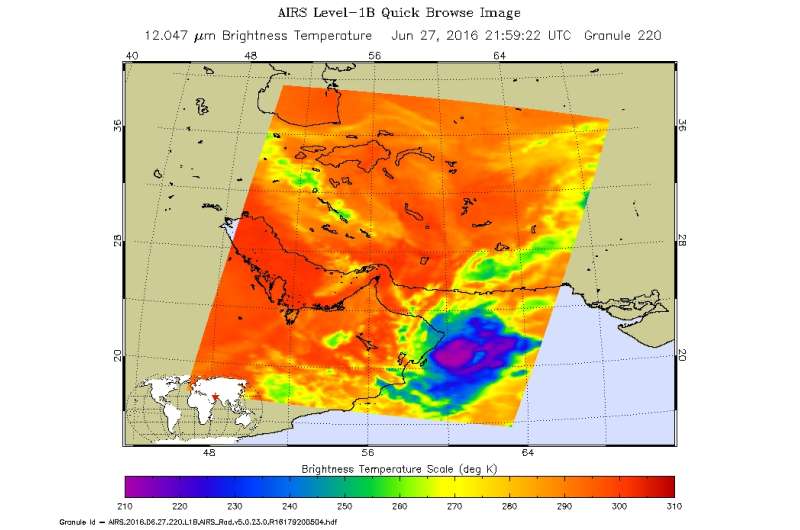 NASA sees wind shear affecting Tropical Cyclone 02A