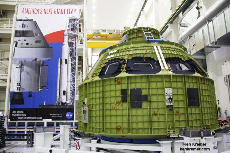 NASA’S Orion EM-1 crew module passes critical pressure tests
