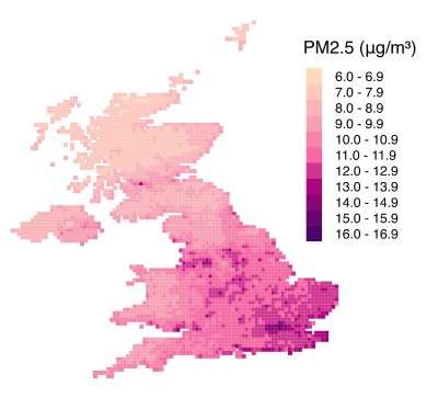 Outdoor air pollution exceeds WHO limits for 90% of UK population