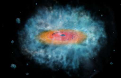 Picture released by the European Space Agency (ESA) shows an artist impression of a possible seed for the formation of a superma