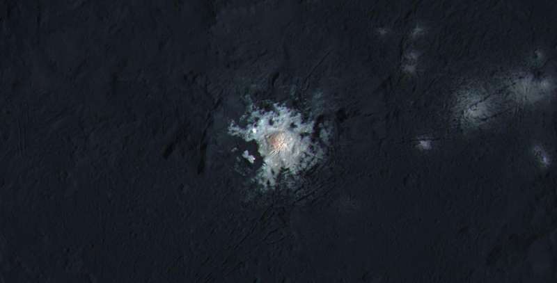 Recent hydrothermal activity may explain Ceres' brightest area