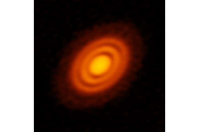 Rings around young star suggest planet formation in progress