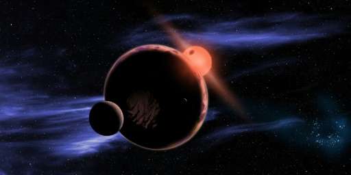 This artist's conception released February 6, 2013 courtesy of NASA shows a hypothetical planet with two moons orbiting in the h