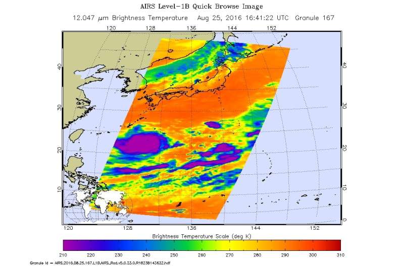 Typhoon Lionrock threatening Japan