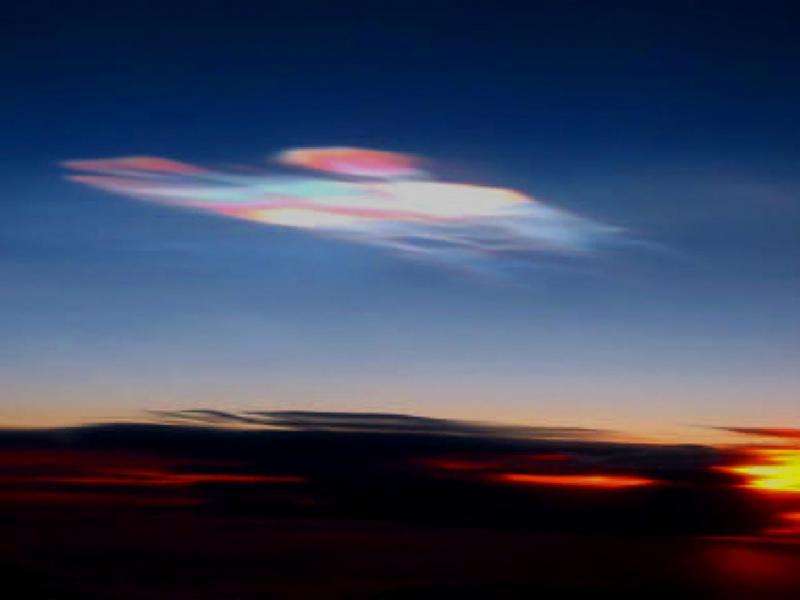 What are the 'nacreous clouds' lighting up the winter skies?