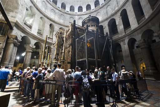Works launched to restore Jesus' tomb in Jerusalem