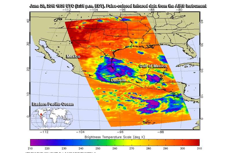 NASA analyzes short-lived Tropical Storm Danielle