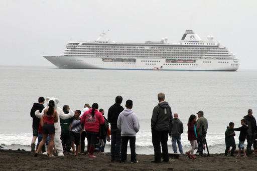 Giant cruise ship makes historic voyage in melting Arctic