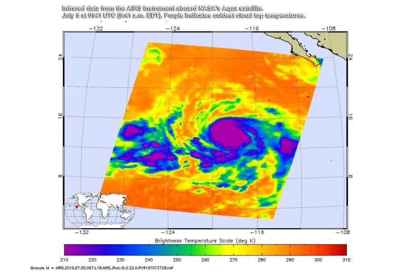 NASA analyzes first hurricane of the Eastern Pacific season