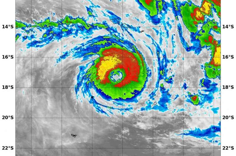 NASA sees Tropical Cyclone Winston U-turn toward Fiji