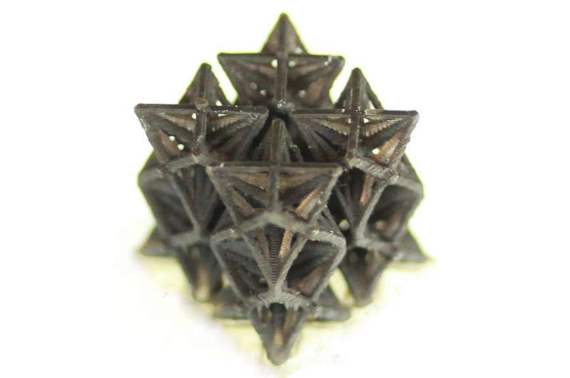 3-D-printed structures shrink when heated