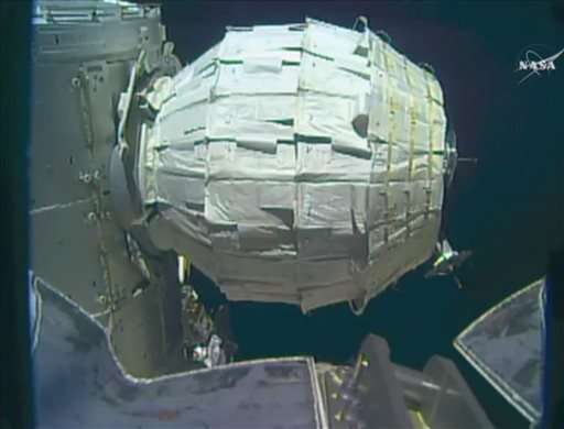 Astronauts enter world's first inflatable space habitat