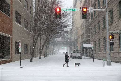 Blizzard dumping snow in South; DC mayor says 'hunker down'